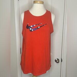 Nike Red Tank Top with Star Swoosh